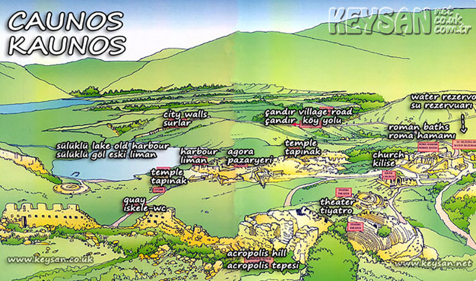 DALYAN Caunos Map